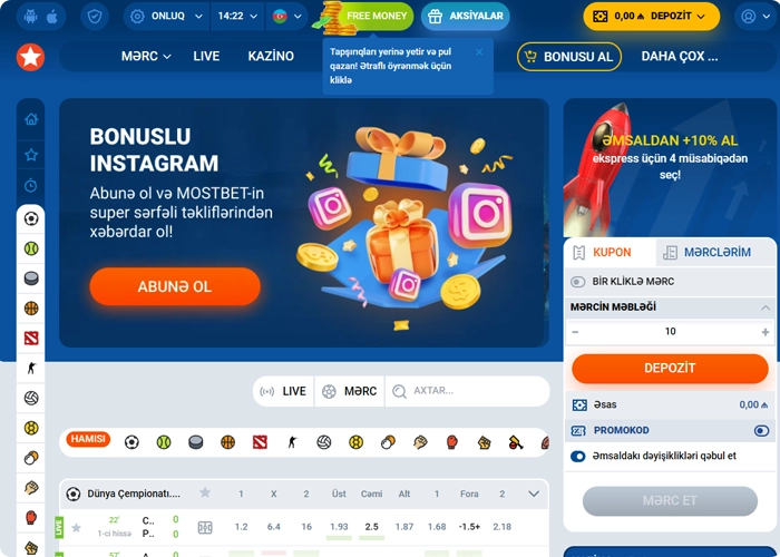 Mostbet hesabınıza daxil olmaq üçün təlimatlar